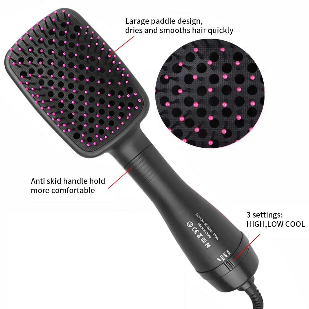 Travel Blow Dryer Comb Hair Dryer Brush Electric Hot Air Comb Women's Hair Brush Professional Hairdryer Hairbrush